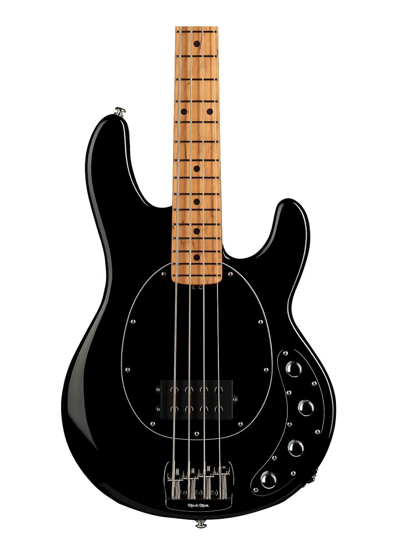 ernie ball music man stingray special h electric bass guitar Bajo eléctrico Ernie Ball Music Man StingRay Special H detalle del cuerpo Black and Chrome