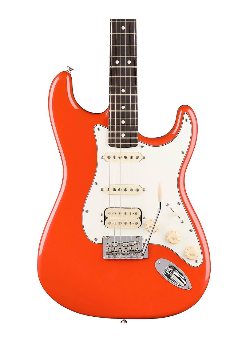 fender player ii stratocaster hss rosewood fingerboard electric guitar Guitarra eléctrica Fender Player II Stratocaster HSS detalle del cuerpo Rallye Orange