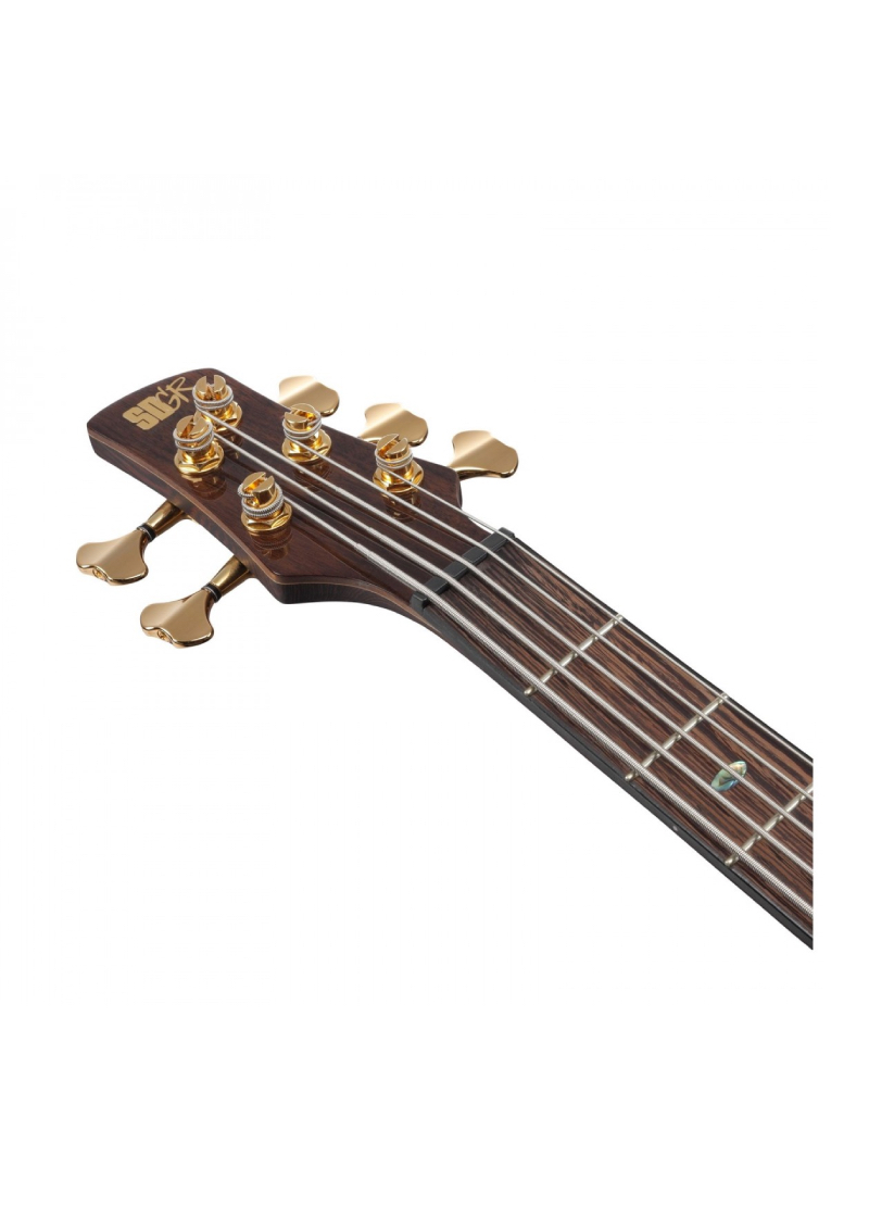 ibanez premium sr1605dw 5 string electric bass guitar autumn sunset sky Bajo eléctrico Ibanez SR1605DW detalle del diapasón Panga Panga