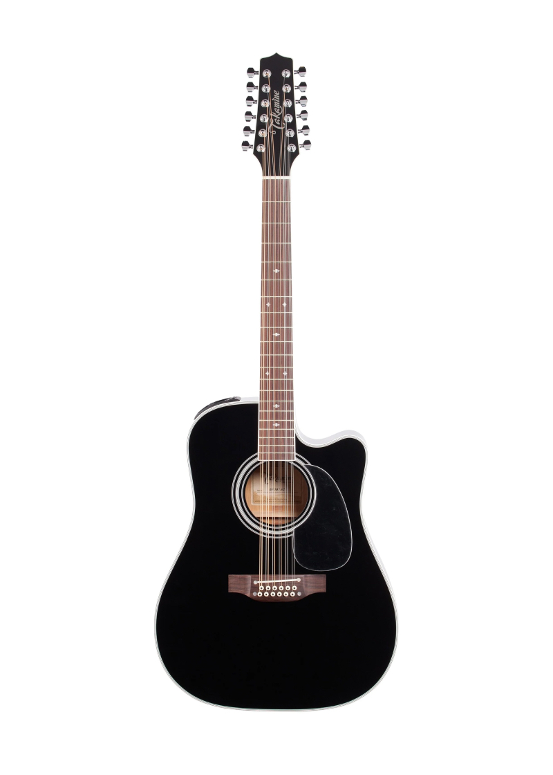 takamine gd38ce dreadnought 12 string acoustic electric guitar black