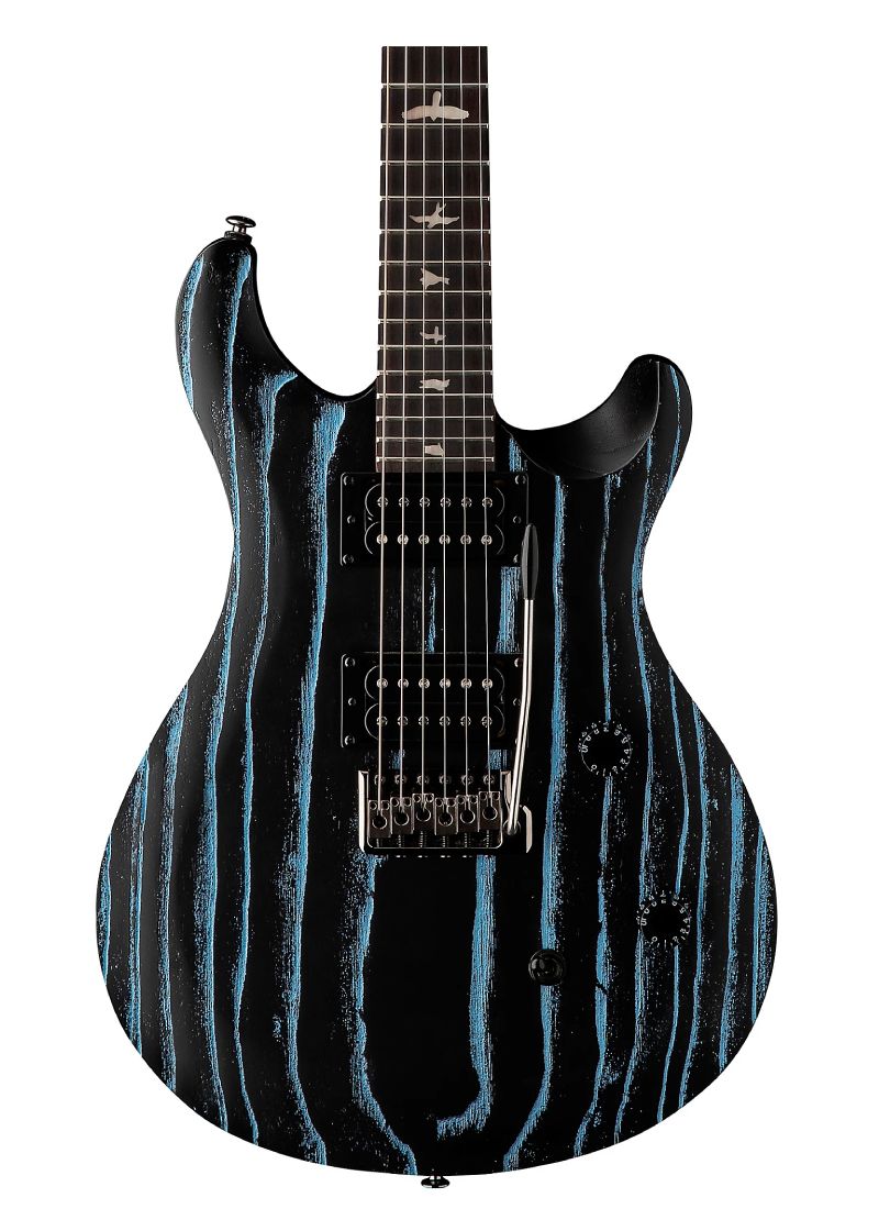prs se swamp ash ce 24 sandblasted ltd electric guitar Guitarra eléctrica PRS SE Swamp Ash CE 24 detalle del cuerpo Sandblasted Blue