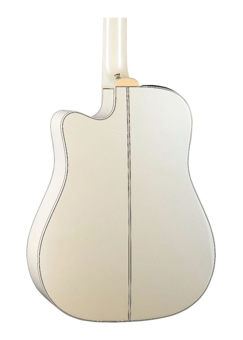 takamine gd37ce 12 string dreadnought acoustic electric guitar pearl white Guitarra electroacústica Takamine GD37CE Pearl White vista posterior.