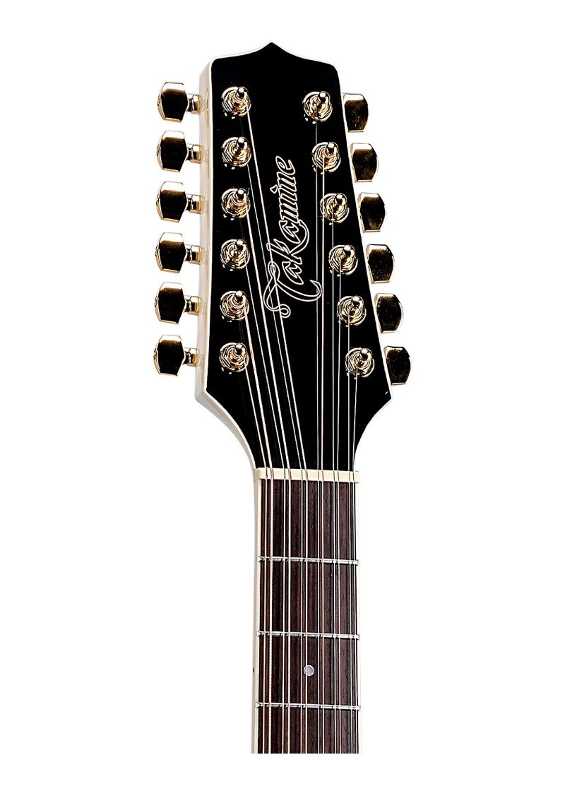 takamine gd37ce 12 string dreadnought acoustic electric guitar pearl white Guitarra electroacústica Takamine GD37CE Pearl White detalle del diapasón.