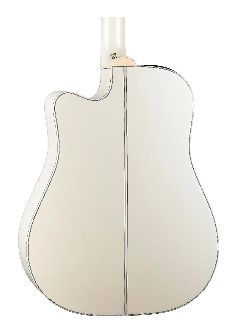 takamine gd37ce dreadnought acoustic electric guitar pearl white Guitarra electroacústica Takamine GD37CE Pearl White vista posterior.