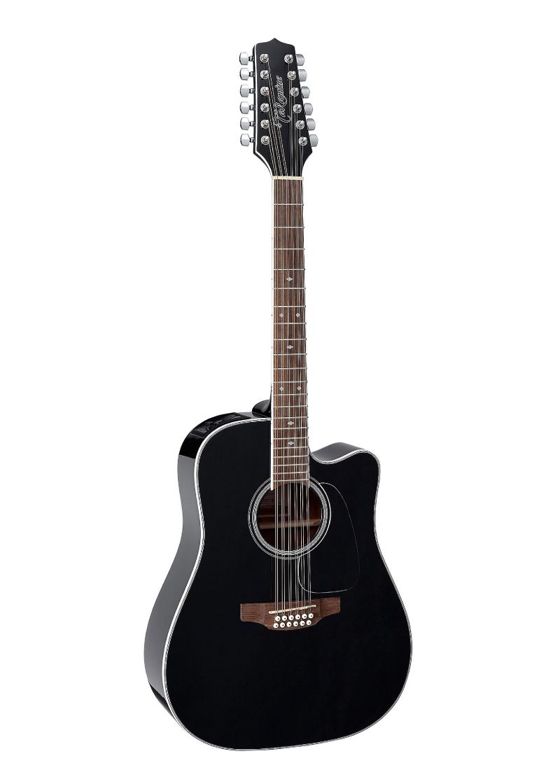 Guitarra electroacústica Takamine GD38CE Black vista frontal.