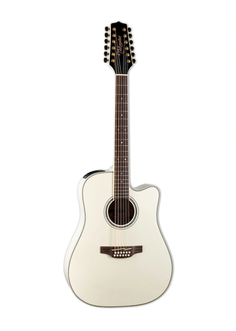 takamine gd37ce 12 string dreadnought acoustic electric guitar pearl white