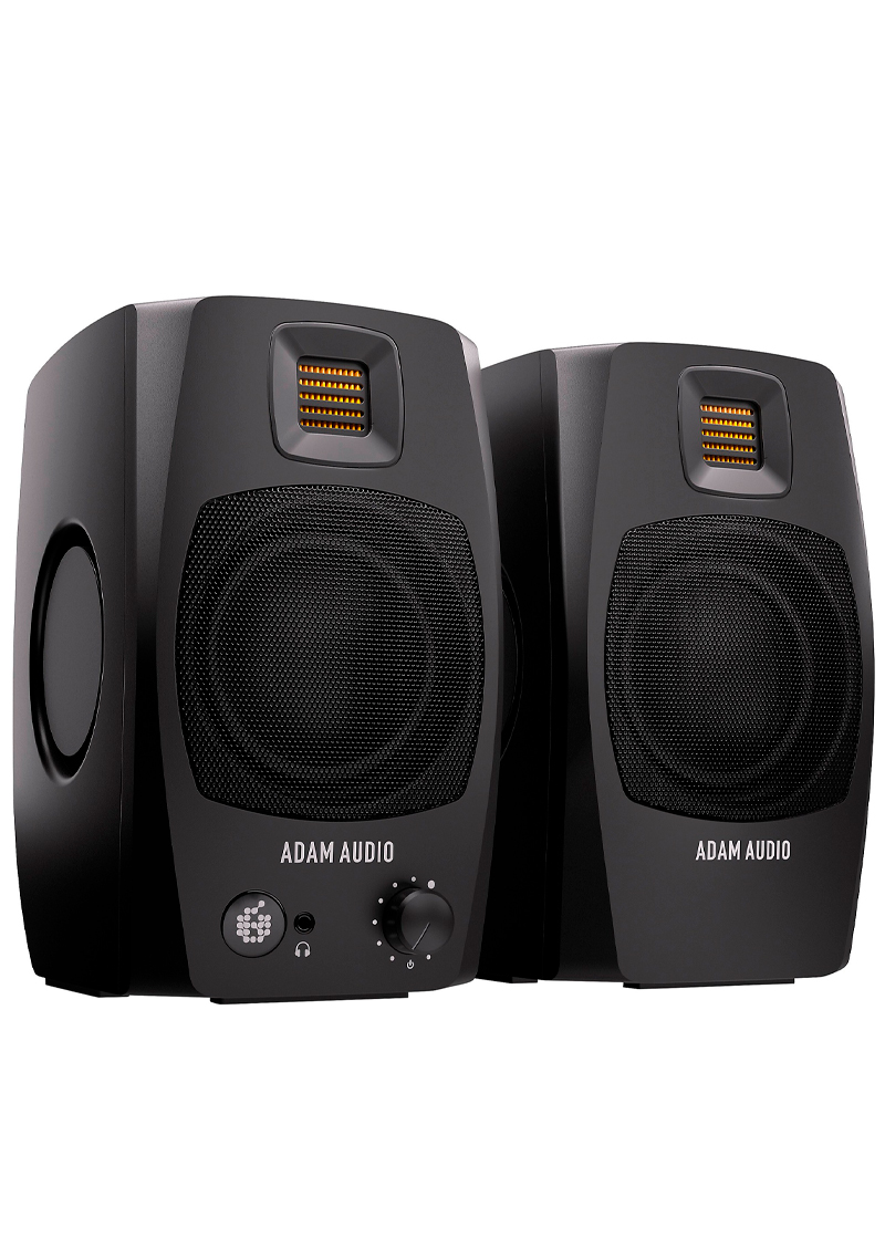 adam audio d3v 3" active studio monitors (pair) bk/wh