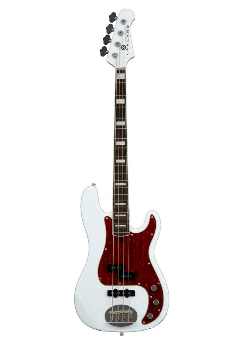 lakland 4464 custom electric bass ice white