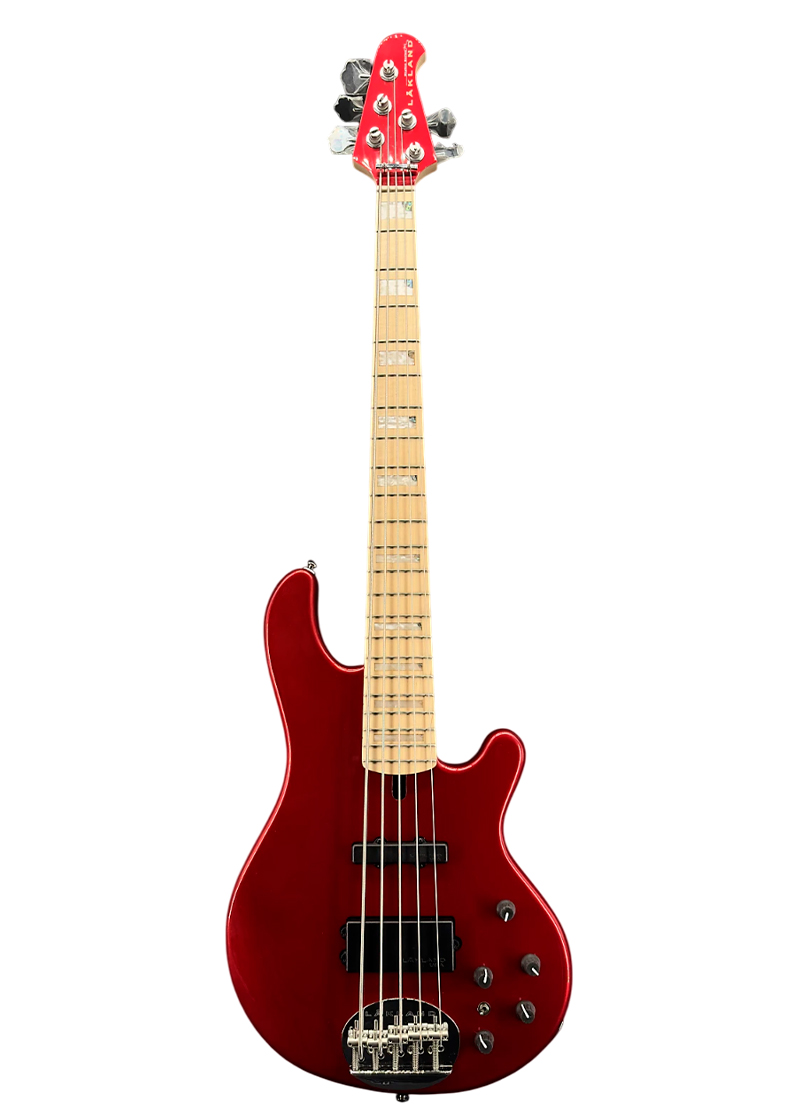 lakland 55 02 custom electric bass candy apple red