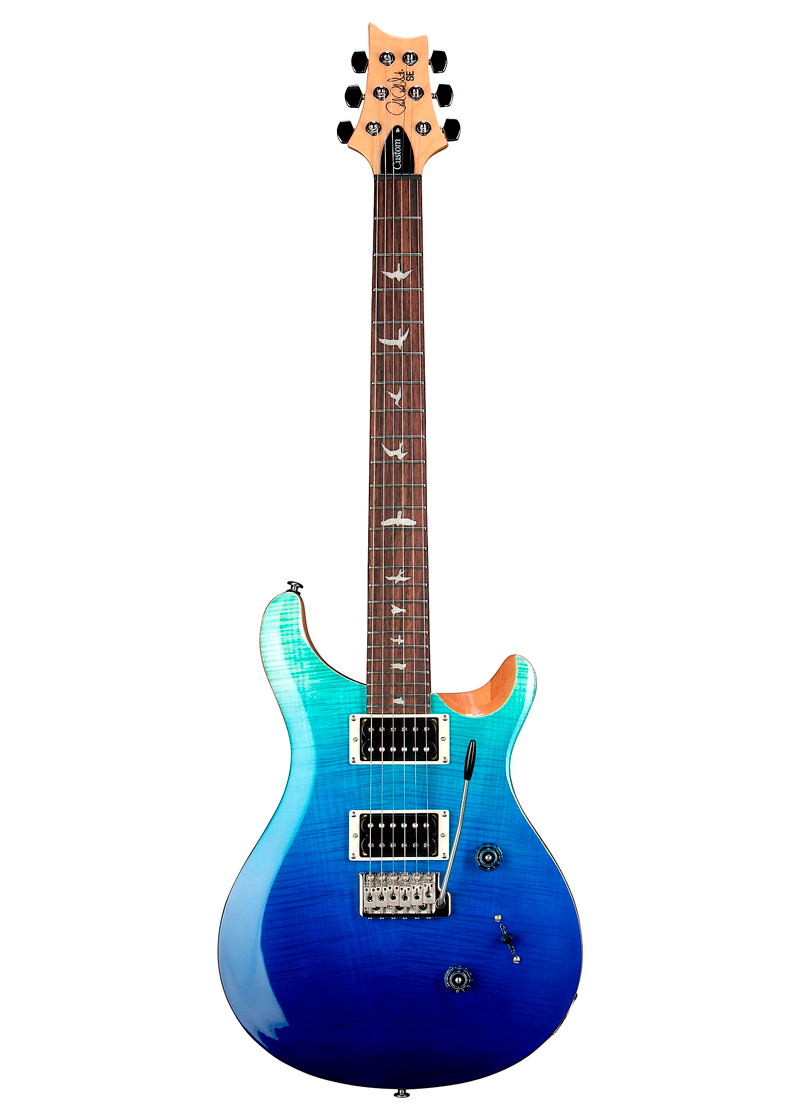 prs se custom 24 electric guitar sapphire fade
