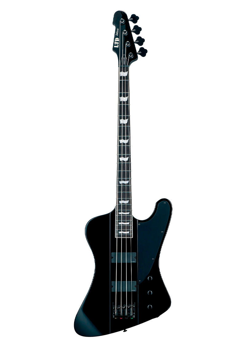 esp phoenix 1004 electric bass black black pickguard