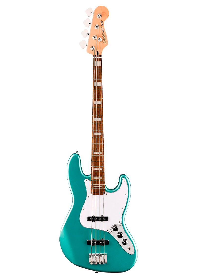 squier affinity series active jazz bass mystic seafoam