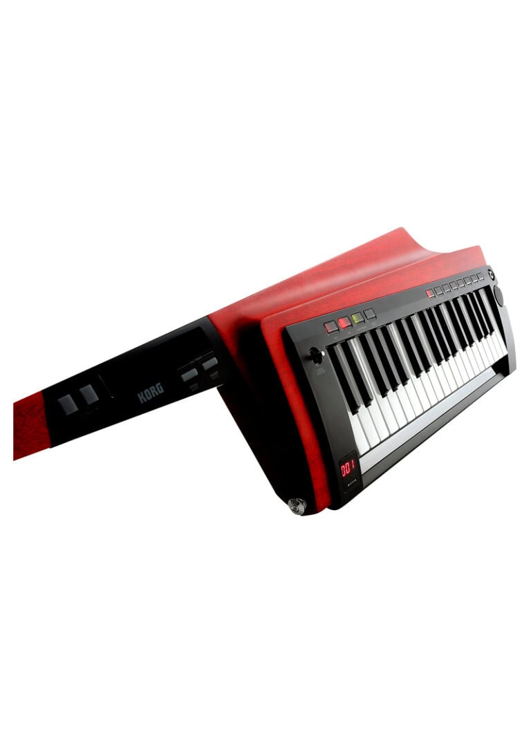 korg rk100s 2 keytar synthesizer red Sintetizador Korg RK100S 2 vista lateral