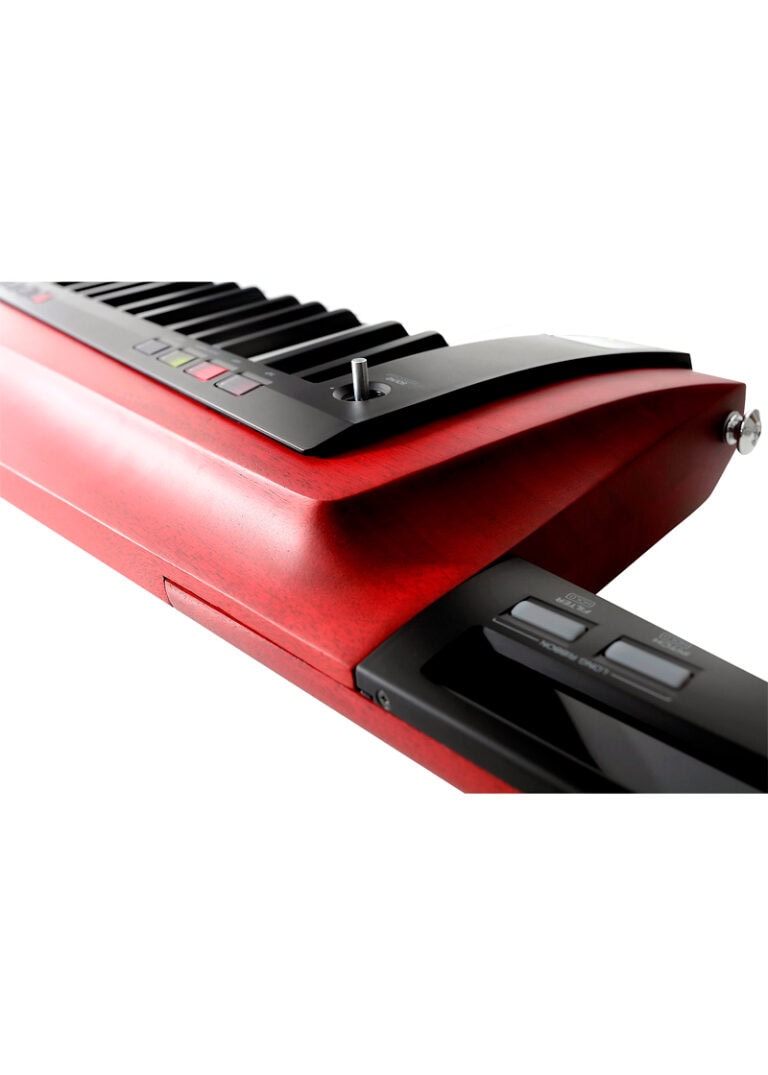 korg rk100s 2 keytar synthesizer red Sintetizador Korg RK100S 2 vista posterior