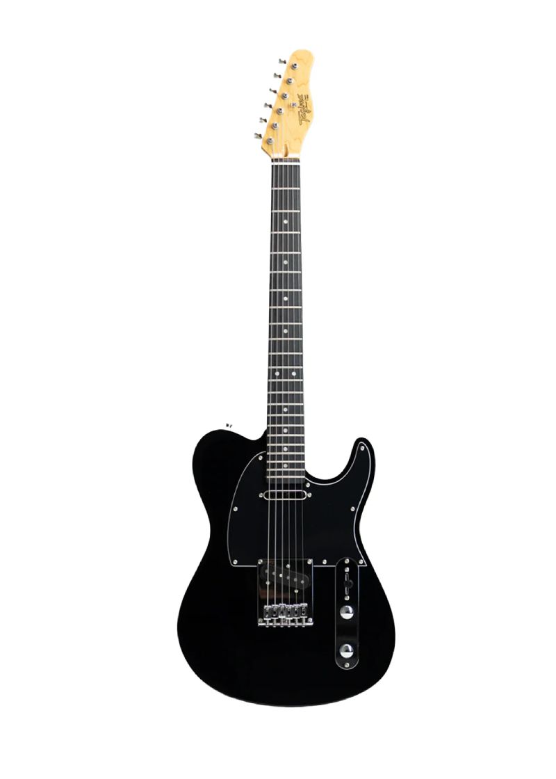 tagima t 550 electric guitar Guitarra eléctrica negra estilo Telecaster sobre fondo blanco