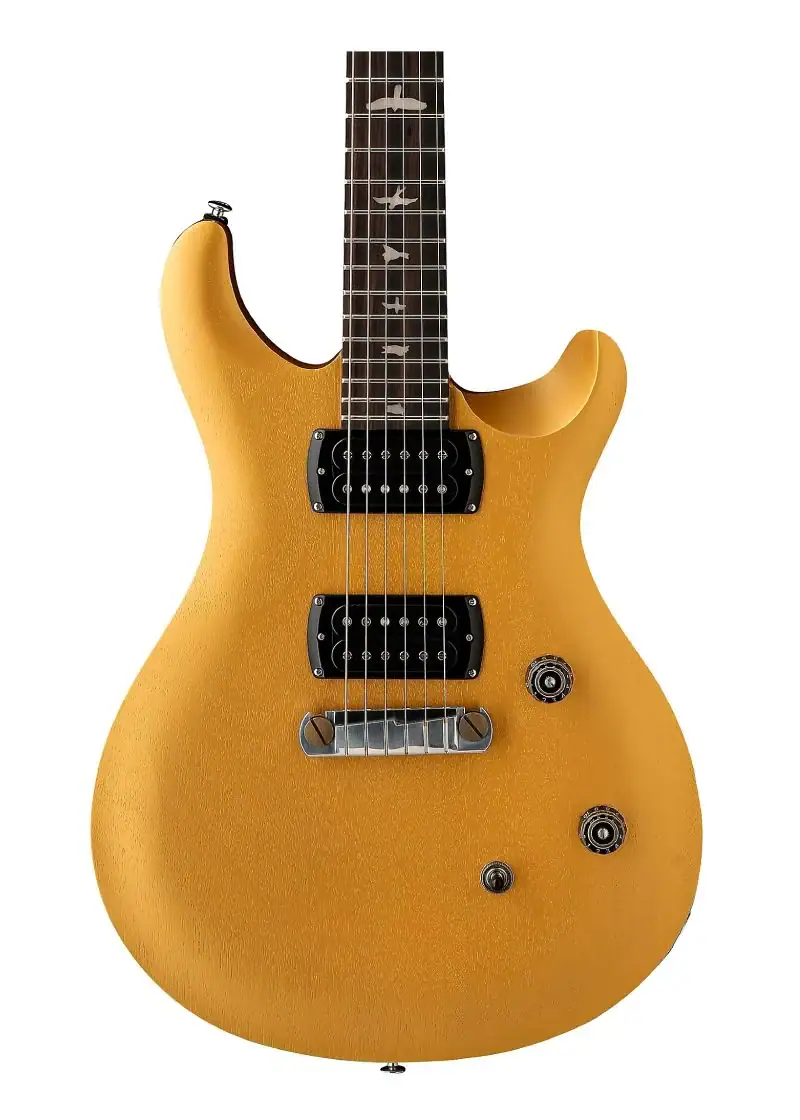 prs se ce24 standard stoptail satin electric guitar Guitarra eléctrica PRS SE CE24 Standard Stoptail Satin detalle del cuerpo Metallic Gold