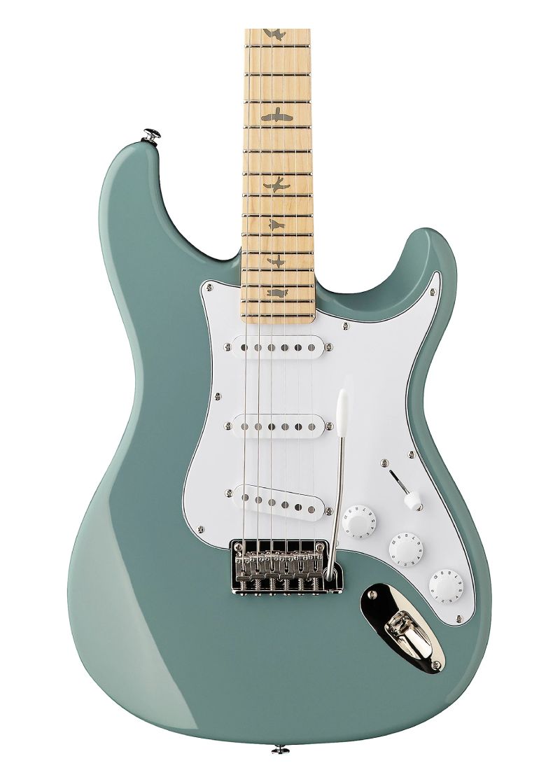 prs se silver sky maple fingerboard electric guitar Guitarra eléctrica PRS SE Silver Sky Maple detalle del cuerpo Stone Blue