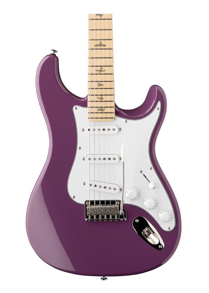 prs se silver sky maple fingerboard electric guitar Guitarra eléctrica PRS SE Silver Sky Maple detalle del cuerpo Summit Purple