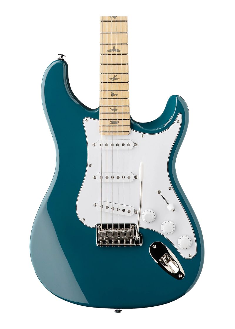 prs se silver sky maple fingerboard electric guitar Guitarra eléctrica PRS SE Silver Sky Maple detalle del cuerpo Nylon Blue