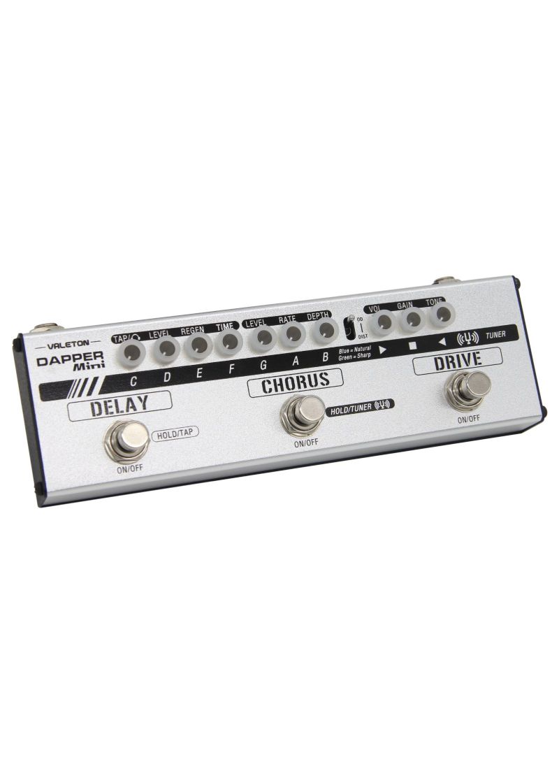 valeton dapper mini guitar multi effects pedal Pedalera multiefectos Valeton Dapper Mini detalle de controles