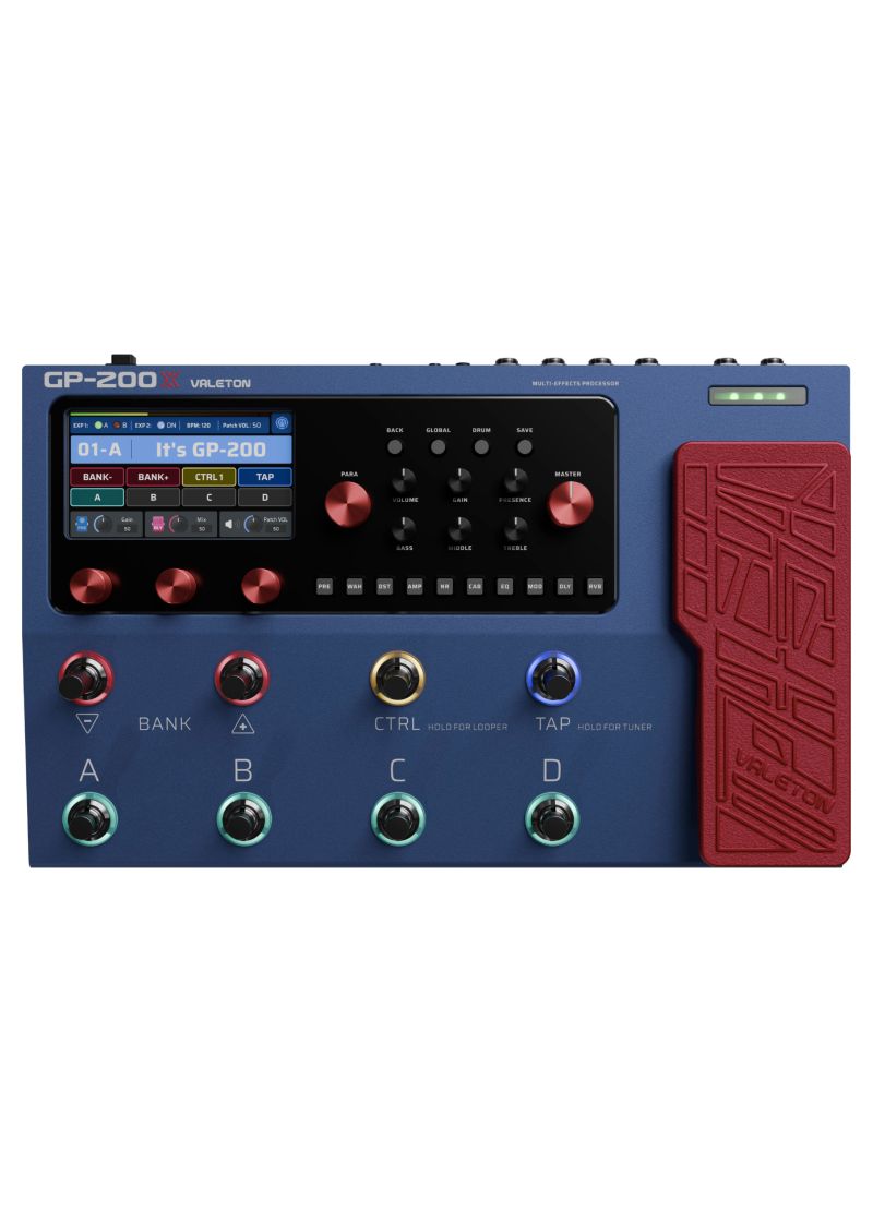 Pedalera multiefectos Valeton GP-200X vista frontal