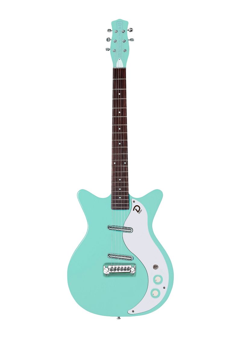 Guitarra eléctrica Danelectro 59M NOS+ Seafoam Green vista frontal