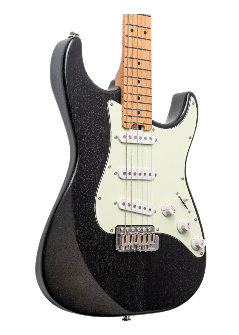 eart american nexus s1 electric guitar Guitarra eléctrica Eart Nexus S1 detalle del cuerpo black