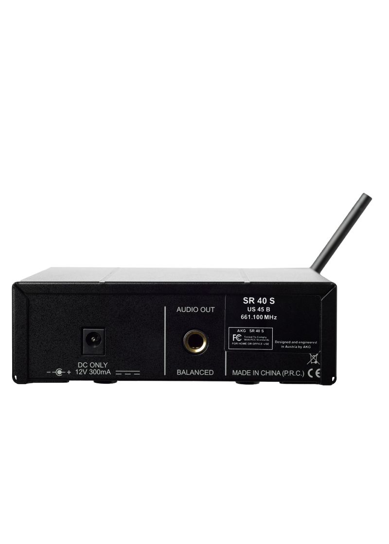 akg wms40 mini instrumental set bd us45c wireless instrumet system AKG WMS40 Mini detalle del receptor SR40
