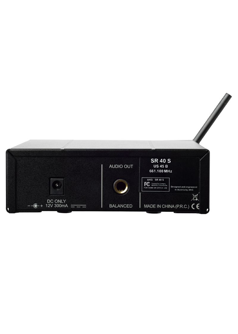 akg wms40 mini vocal set band us25c band c Micrófono inalámbrico AKG WMS40 Mini Vocal Set Band US25C detalle del receptor