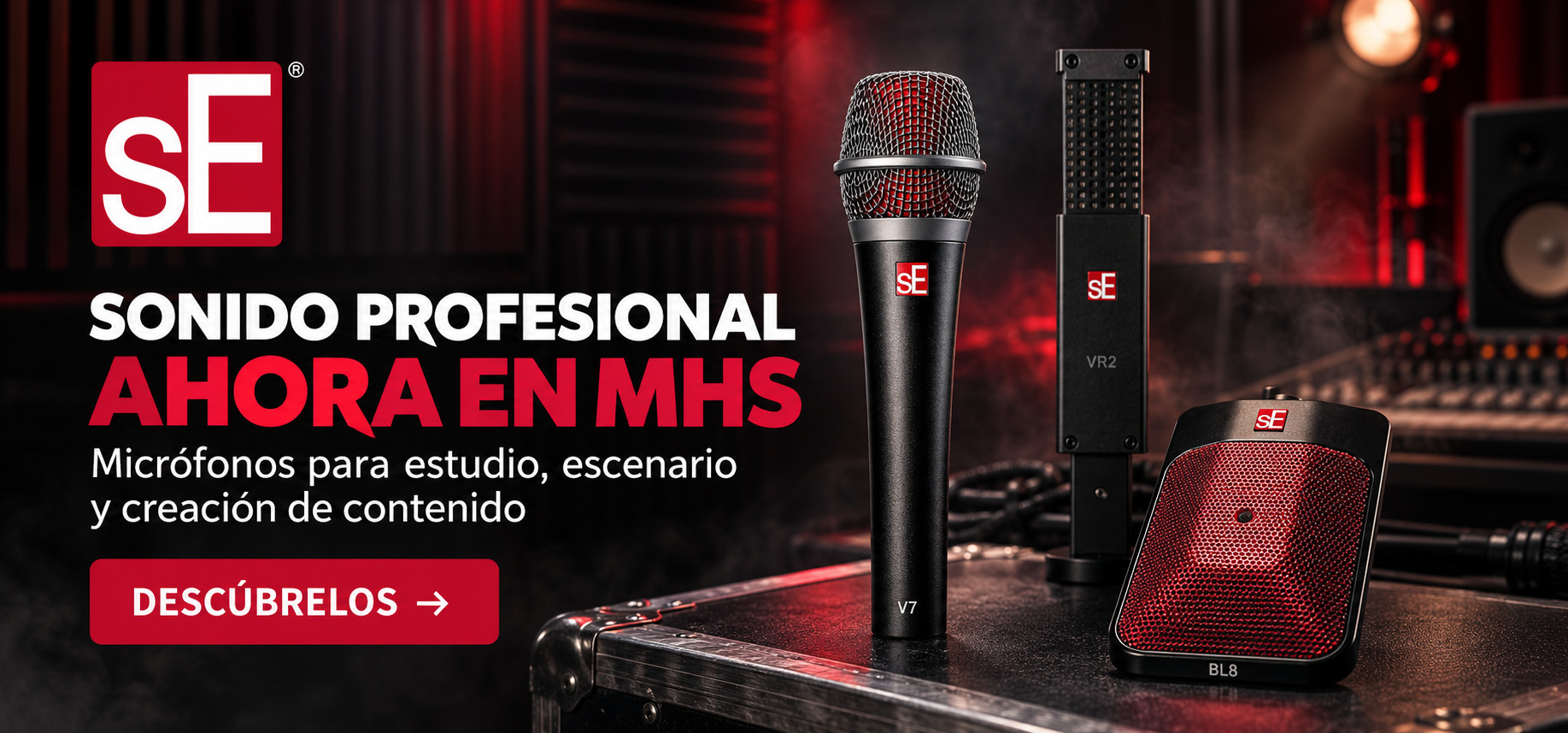 Micrófonos profesionales sE Electronics para estudio y escenario