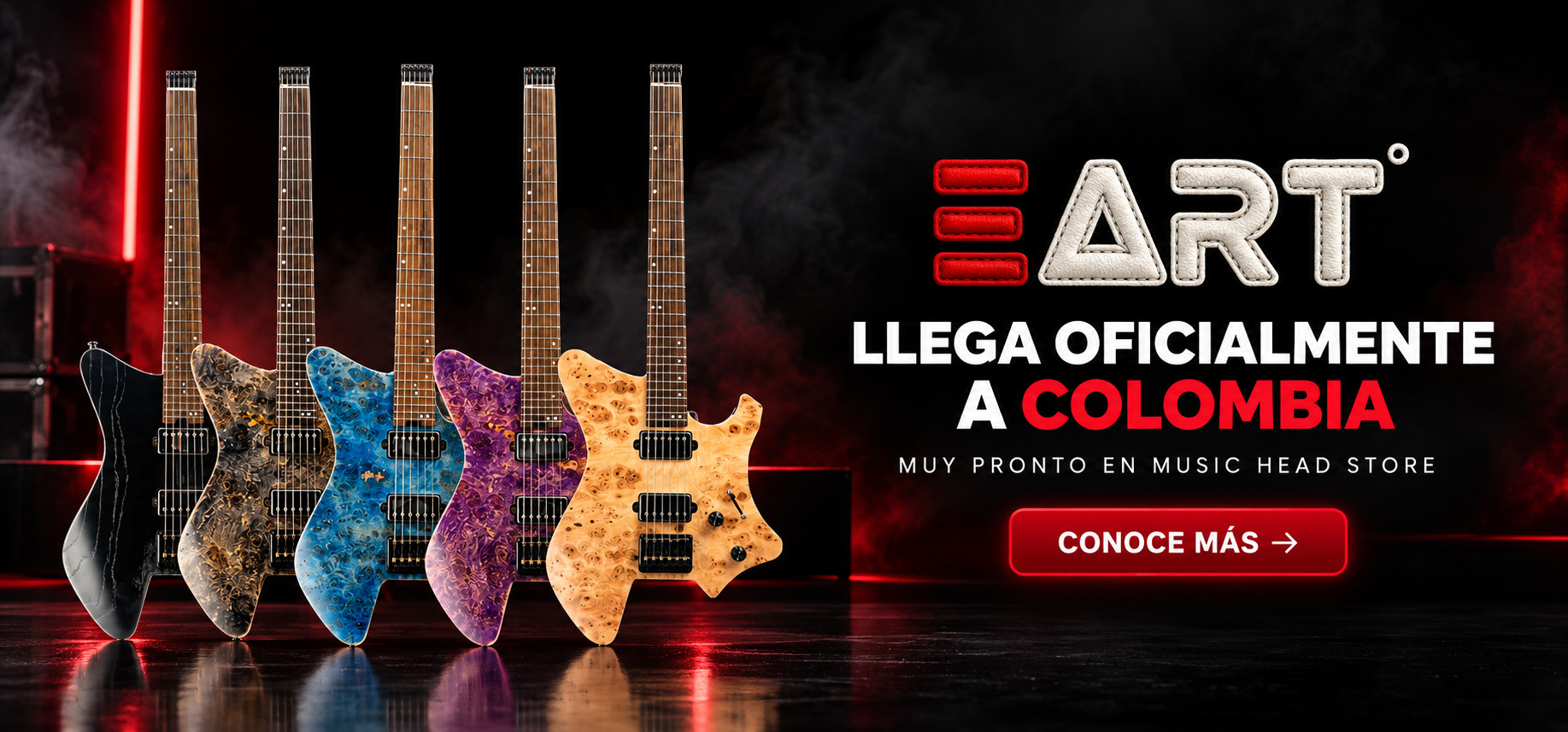 Cinco guitarras eléctricas EART anuncian su llegada a Colombia