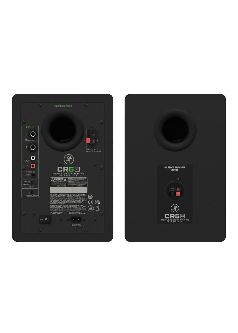 mackie cr5bt pair of studio monitors with bluetooth Monitor Mackie CR5BT detalle de los controles posteriores