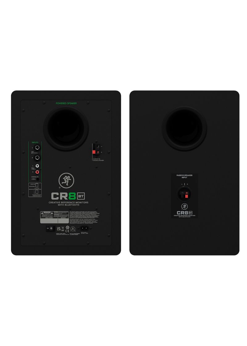 mackie cr8bt powered studio monitors with tone control and bluetooth pair 8 in Monitores Mackie CR8BT vista posterior