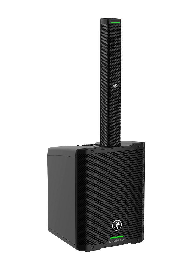 mackie srm flex portable column pa system Mackie SRM-Flex detalle del mezclador y controles