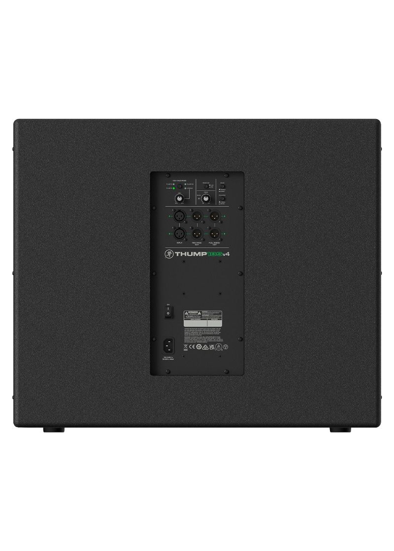 mackie thump18sv4 18" professional powered subwoofer Subwoofer Mackie Thump18Sv4 detalle del panel posterior