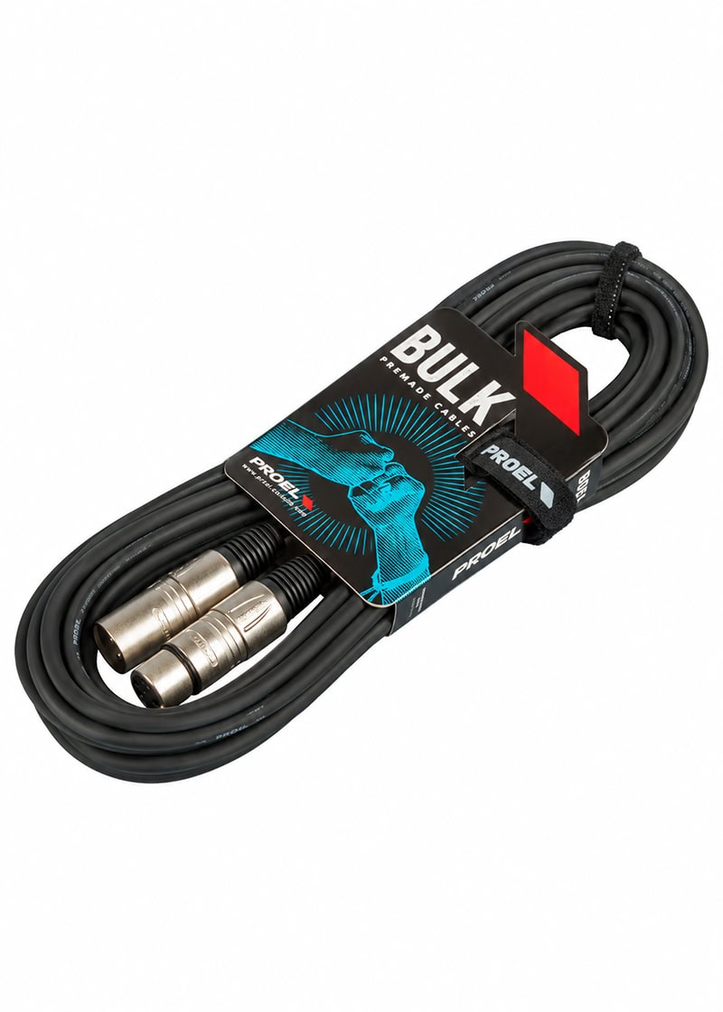 proel bulk250lu10 extensión micrófono xlr 10mts