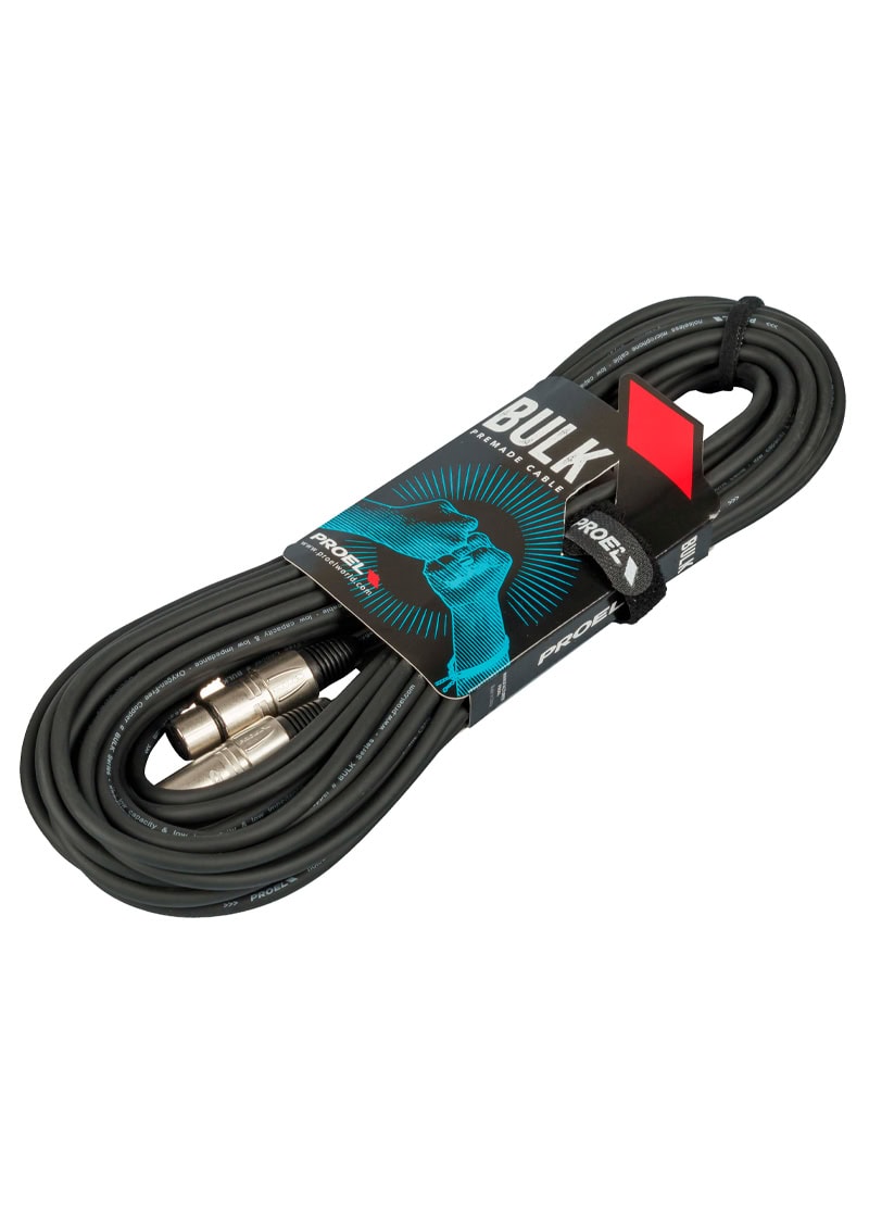 proel bulk250lu15 extensión micrófono xlr 15mts