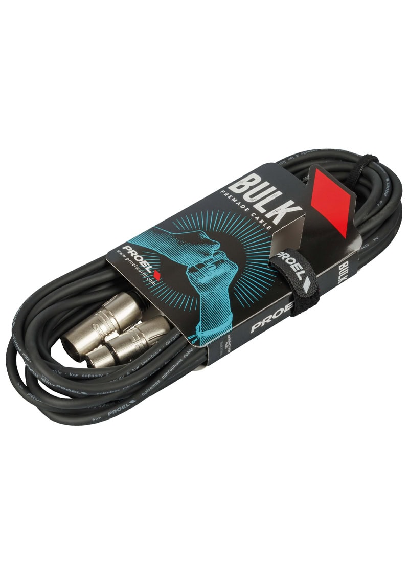 proel bulk250lu6 extensión micrófono xlr 6mts