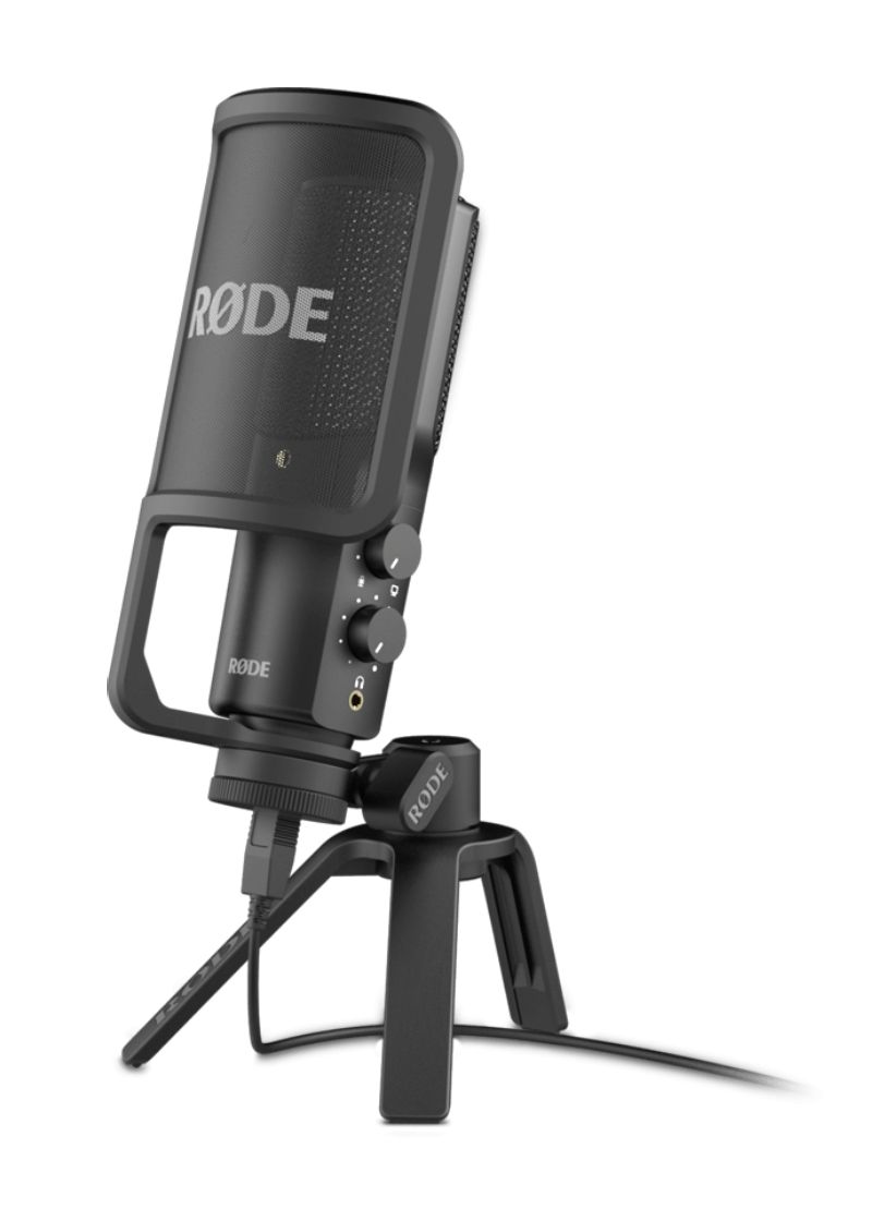 rode nt usb desktop microphone Micrófono RØDE NT-USB vista diagonal