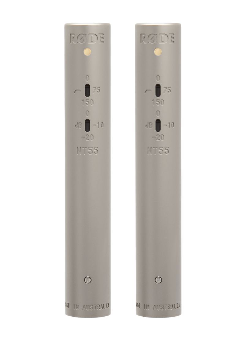 Micrófonos RØDE NT55 vista frontal del par