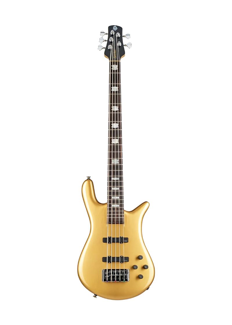 Bajo eléctrico Spector Euro 5 Classic Metallic Gold vista frontal