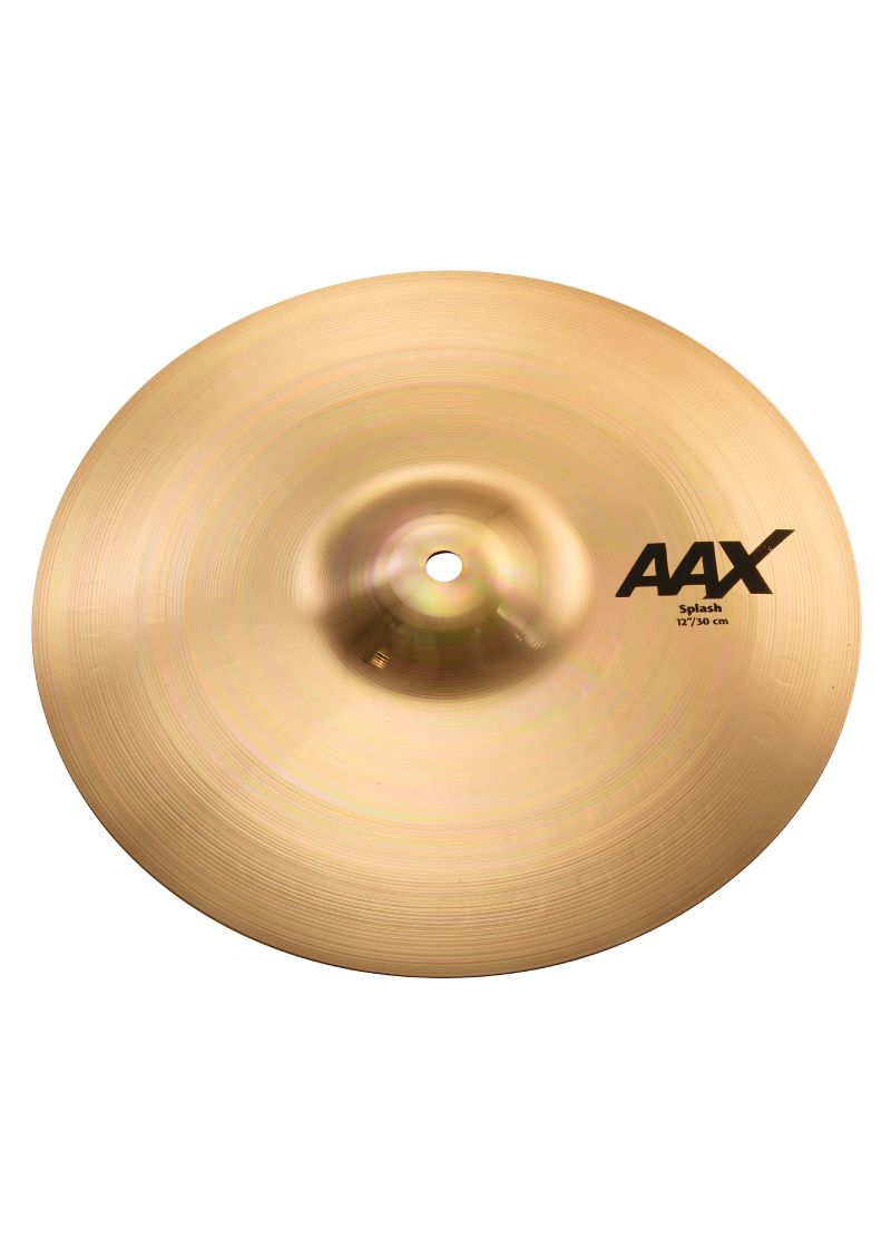 Platillo SABIAN AAX Splash Brilliant de 12 pulgadas detalle de la campana