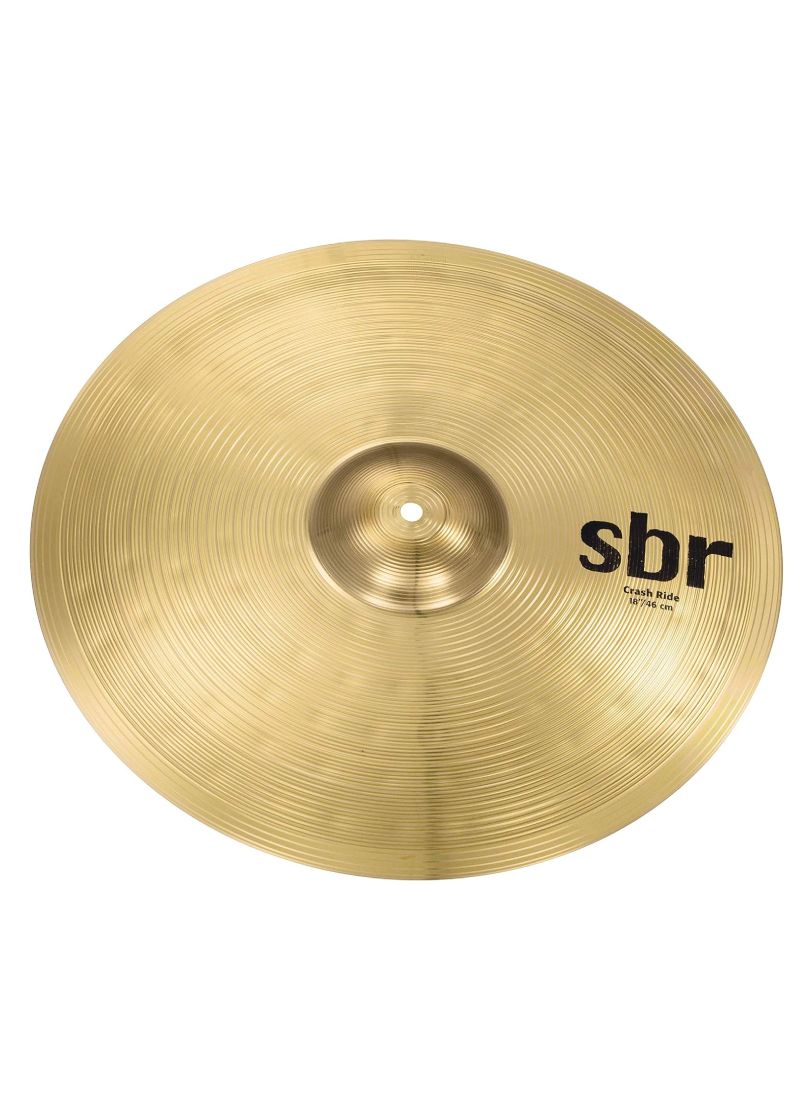 Platillo Sabian SBR Crash Ride de 18 pulgadas detalle de la superficie