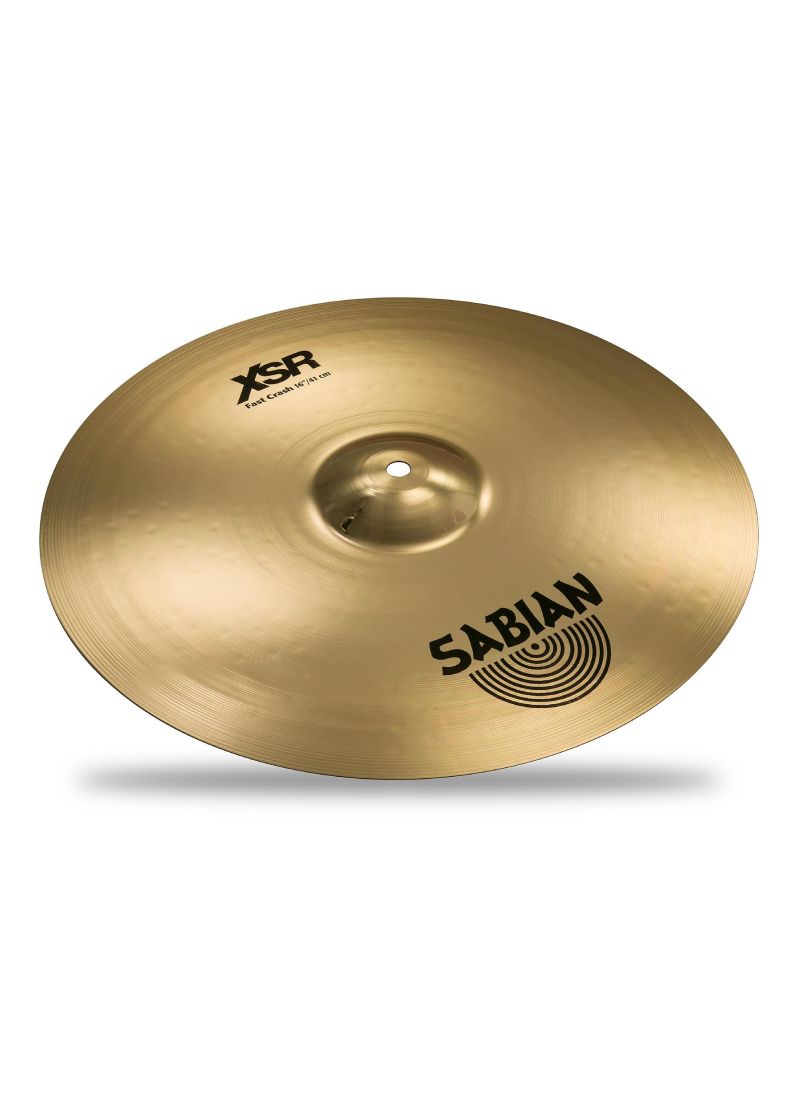 Platillo SABIAN XSR Fast Crash de 16 pulgadas detalle de la campana