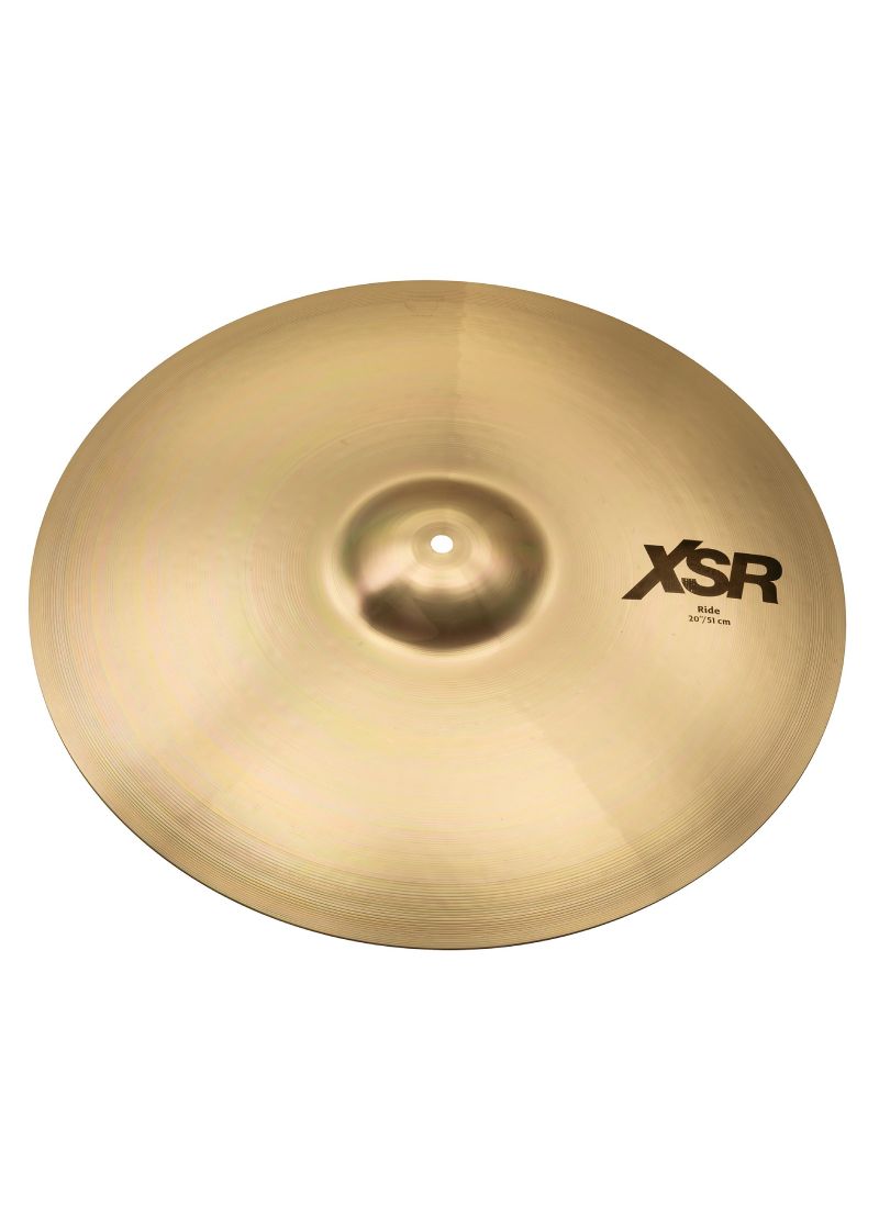 Platillo SABIAN XSR Ride de 20 pulgadas detalle de la campana